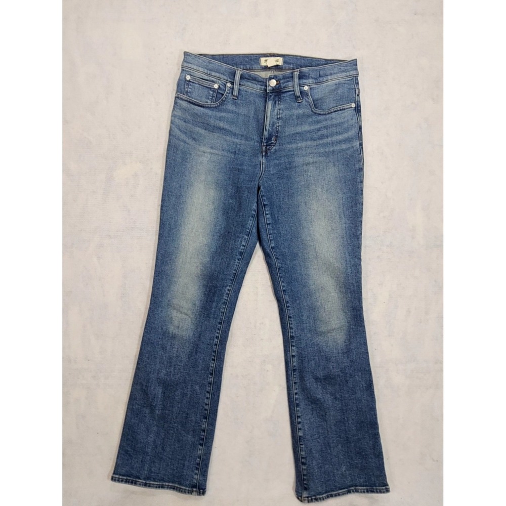 Madewell Kick Out Jeans Womens Sz 33 Whisker Demi-Boot Bootcut Mini Flare Blue